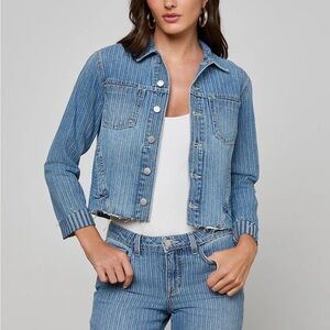 L'AGENCE Janelle Jean Jacket in Carmel